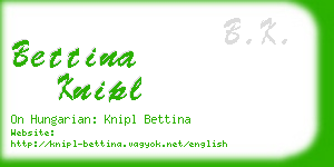 bettina knipl business card